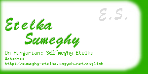 etelka sumeghy business card